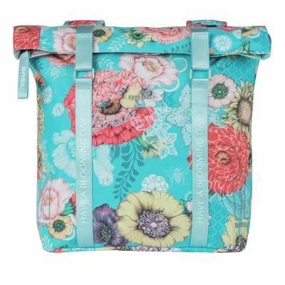 Double Sacoche Vélo Porte-bagage Arrière Bleue Bloom Field Basil 4 Double Sacoche Vélo Porte-bagage Arrière Bleue Bloom Field Basil – Image 2