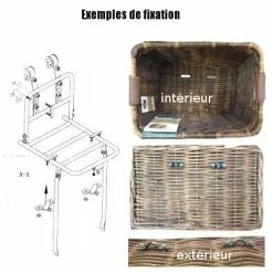 Fixations Pour Caisse Et Panier De Vélo En Osier Rotin - Basil -Apidura Soldes fixations pour caisse et panier de velo en osier rotin basil full 6