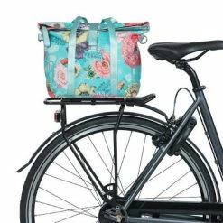 Sac à Main Vélo Bleu Guidon Ou Porte-bagage Bloom Field Basil -Apidura Soldes sac a main velo bleu guidon ou porte bagage bloom field basil full 3