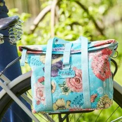 Sac à Main Vélo Bleu Guidon Ou Porte-bagage Bloom Field Basil -Apidura Soldes sac a main velo bleu guidon ou porte bagage bloom field basil full 5
