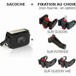 Sacoche Cyclotourisme Sur Guidon Vélo 7L Avec Porte Carte XLC -Apidura Soldes sacoche cyclotourisme sur guidon velo 7l avec porte carte xlc full 4