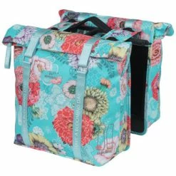 Sacoche Vélo Double Porte-bagage Amovible MIK Bleu Bloom Basil
