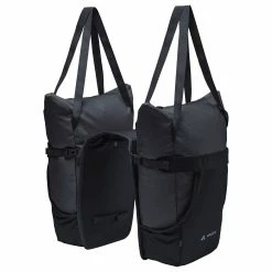 Double Sacoche De Vélo Avec Sacs Cabas TwinShopper Vaude -Apidura Soldes twinshopper vaude noir