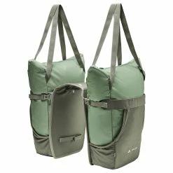 Double Sacoche De Vélo Avec Sacs Cabas TwinShopper Vaude -Apidura Soldes twinshopper vaude vert